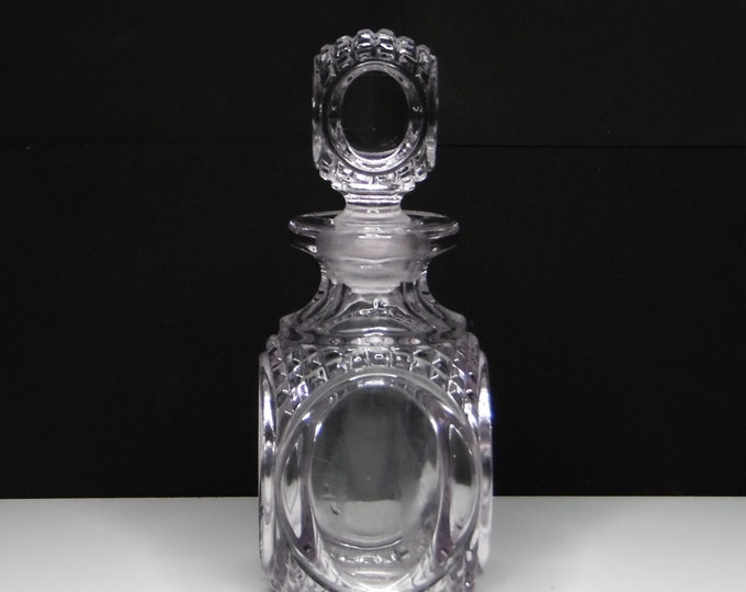 Early American Pressed Glass Cologne Bottle, George Duncan And Sons Comp; GDS #352 (OMN) aka Duncan Mirror; 1890