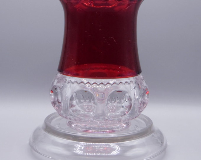 Early American Pressed Glass Celery Vase, Adams and Comp, XLCR (OMN) aka Excelsior; Kings Crown; Kings Crown Thumbprint, 1891 intro
