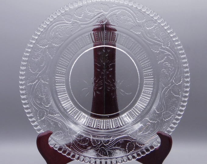 Early American Pressed Glass Plate, Bryce Brothers, Double Vine (a/k/a) 1880s