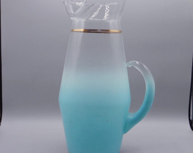 Vintage/Mid-Century Modern Glass Pitcher, West Virginia Glass Specialty, Blendo, 1960s