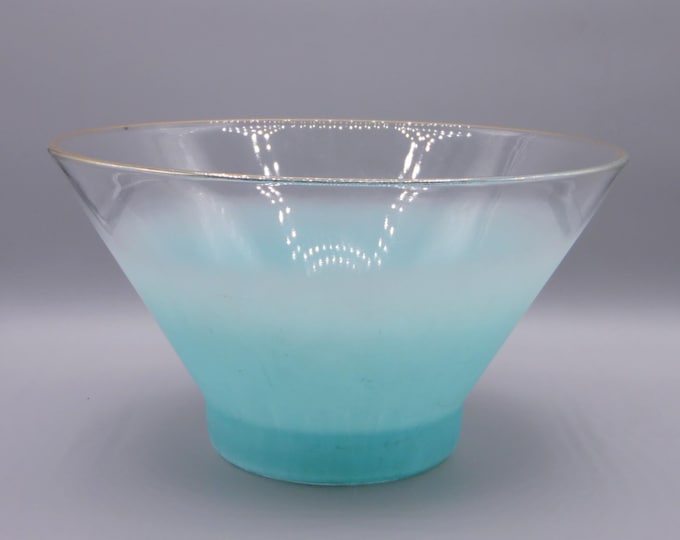 Vintage/Mid-Century Modern Glass Salad Bowl, West Virginia Glass Specialty, Blendo 1960s