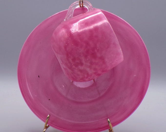 Art Glass Demitasse Cup and Saucer, Charles Schneider, Le Verre Francais, 1918 - 1922