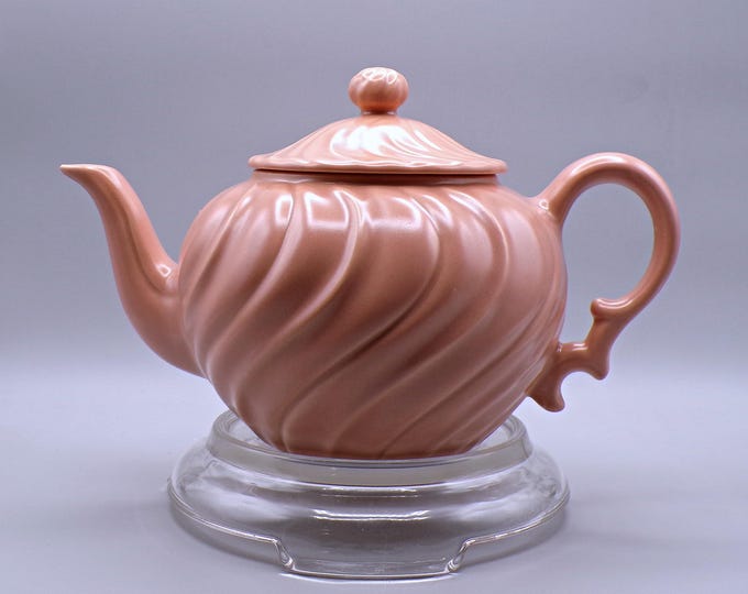 Vintage Pottery Tea Pot, Franciscan, Coronado, Coral Biege Matte, 1940 - 1947