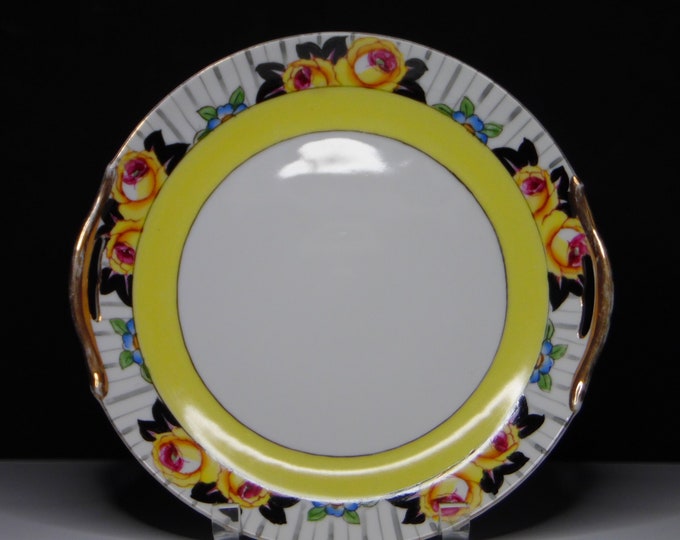 Porcelain Cake Plate, Noritake China, Japan, Morimura Brothers, Importers, 1921 - 1924