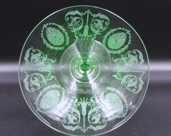 Elegant Era Glass, Small Compote/Mayonnaise Bowl, Cambridge Glass Company, Etch 732, 1930-1934