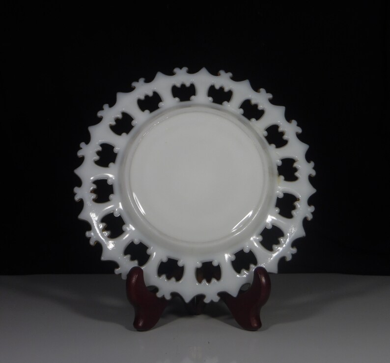 Early American Pressed Glass/milk Glass Plate Unknown Maker Etsy