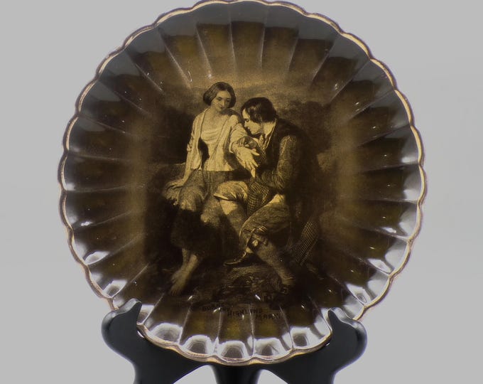 Pottery Plate Ridgways Pottery, Shelton, England; "Burns And Highlands Mary" 1920