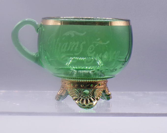 Early American Pressed Glass Souvenir Footed Custard Cup, United States Glass Co, USG #15057; Colorado (OMN); introduced 1898,