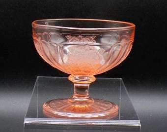 Depression Glass Sherbert, Hocking Glass Company, Mayfair, Pink, 1931 - 1937