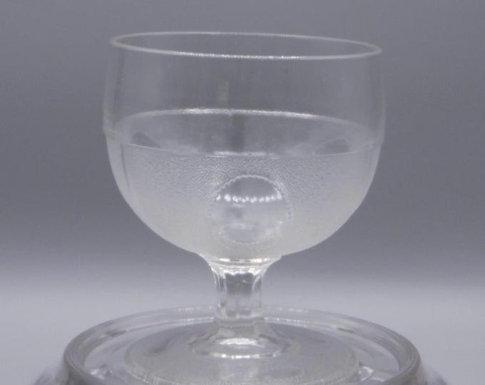 Early American Pressed Glass Sugar Bowl, Boston Silver Glass Company, Beaded Mirror (aka) late 1860s
