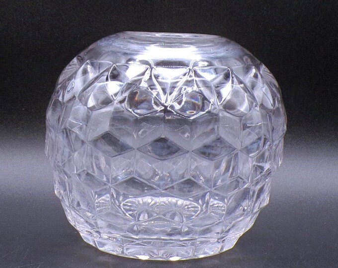 Vintage Glass Rose Bowl, Fostoria Glass Company, #2056; American, 1920s/30s
