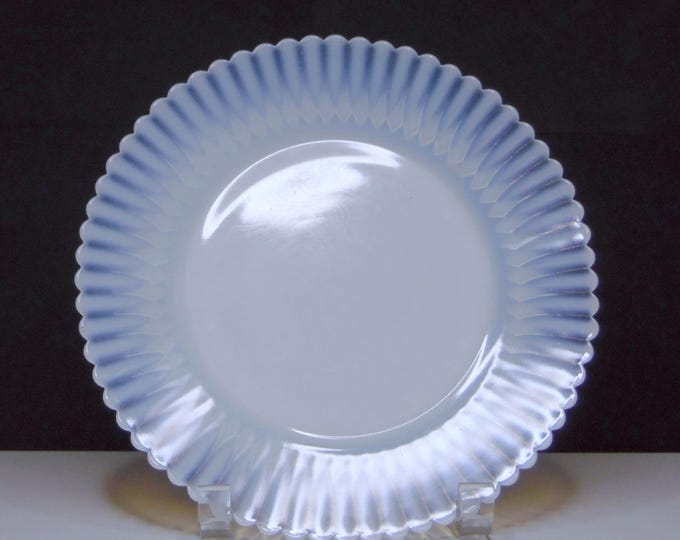 Depression Glass Plate, MacBeth - Evans Glass Company, Petalware, Monax, 1930 - 1940