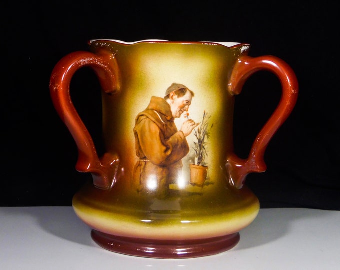 Pottery, Vase/Planter, Columbian Art Pottery, Trenton, New Jersey, Transferware Monks, 1892 - 1906.