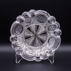 Flint Glass Plate or Shallow Bowl, McKee and Brothers, Ray (OMN), 1859