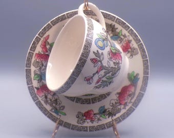 Vintage Johnson Brothers Indian Tree Cup and Saucer, England, 1970s