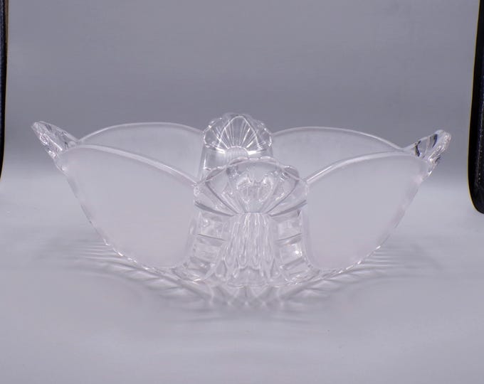 Early American Pressed Glass Master Berry Bowl, Adams and Company; Hidalgo (OMN) aka Frosted Waffle; 1887