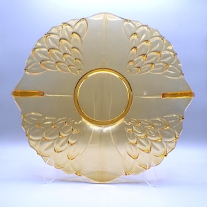 Art Deco Platter, Stolzle, Hermanova Hut, Czechoslovakia, 19072, 1930s.