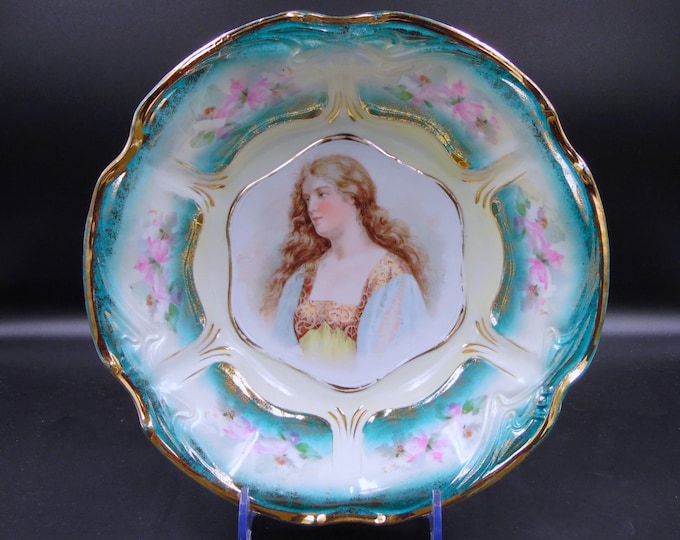 Porcelain Bowl, Oscar Schelgelmilch (O S St Kilian), Female Portrait, c 1910