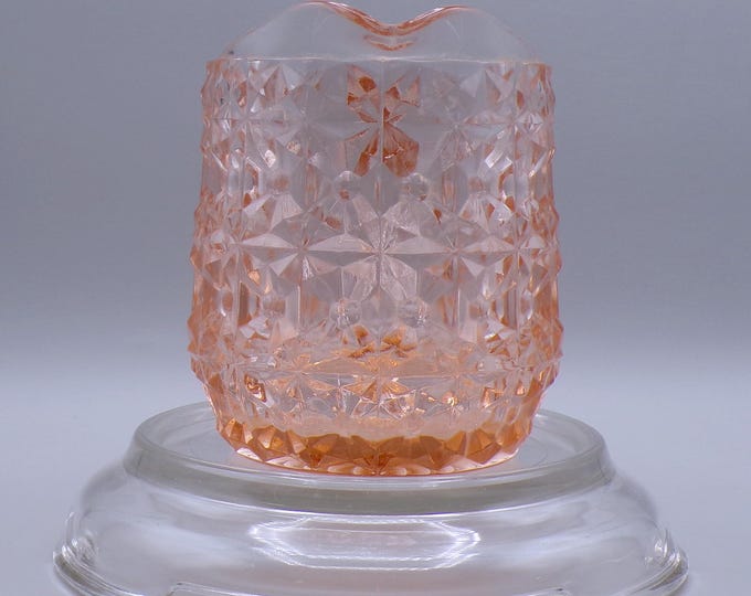 Vintage Glass Milk Pitcher, Jeannette Glass Company, Holiday (OMN) AKA Buttons And Bows, 1947 - 1949