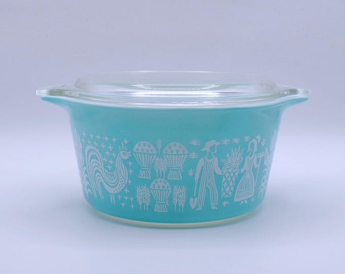 Vintage Kitchenware Casserole, 1 quart, 473, Pyrex, Butterprint, 1957-1968