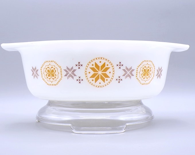 Vintage Kitchenware Oval Casserole Dish, Pyrex, Town and Country, 1963 - 1967