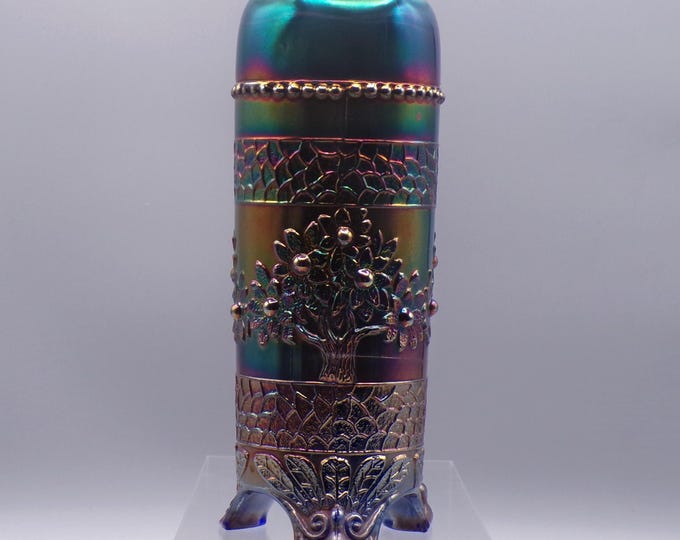Carnival Glass Hatpin Holder, Fenton Art Glass Company, Orange Tree, 1912 - 1929