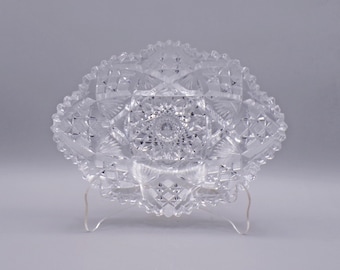 American Brilliant Period Cut Glass, Bon Bon, O F Eggington Company, Steuben, 1910 - 1915