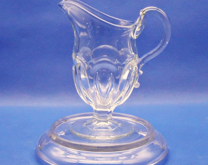 Flint Glass Creamer; Multiple Makers, Loop (aka) aka Barrel Loop; Seneca Loop; Yuma Loop c1860s/70s