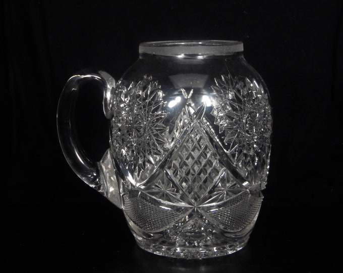 Early American Pressed Glass Jug; George Duncans Sons And Co; GDS #40 (OMN) a/k/a Bassettown; 1898