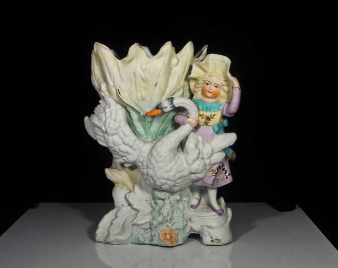 Bisque Figural Planter/Vase, Porzellanfabrik Unger, Schneider & Comp. 1879 - 1886