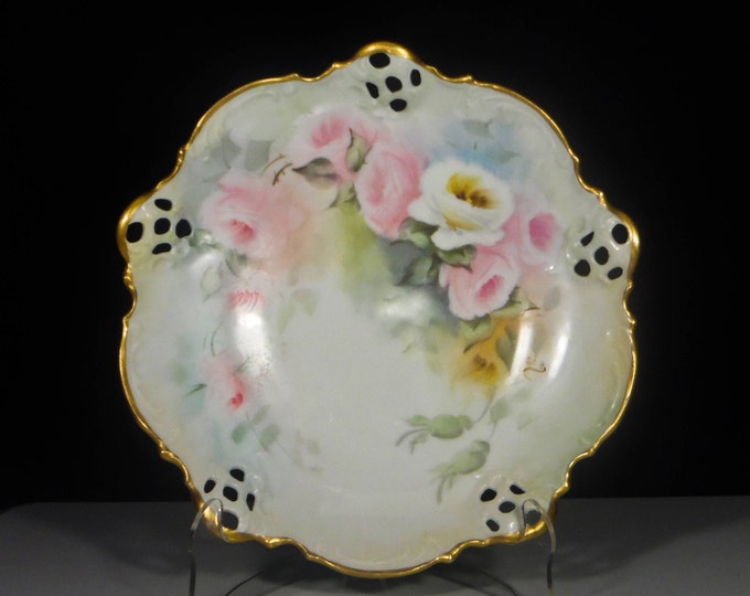 Porcelain Plate, Phillip Rosenthal, Moliere Shape, Hand Painted, 1891 - 1906