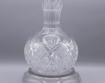 American Brilliant Period Cut Glass Carafe, Unknown Maker or Pattern, ca 1890 - 1905