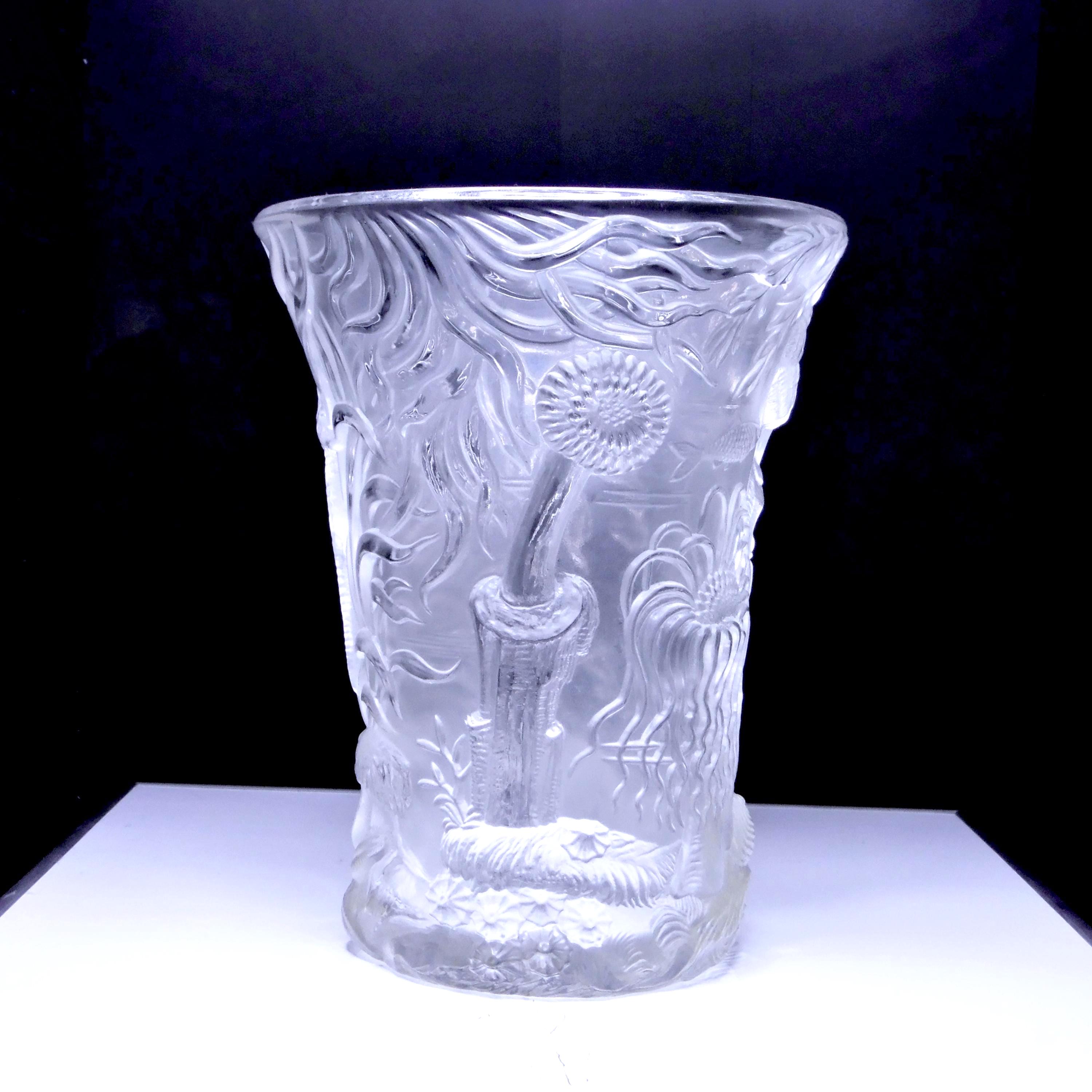 Art Glass Vase, Josef Inwald, Czechoslovakia, Barolac Collection