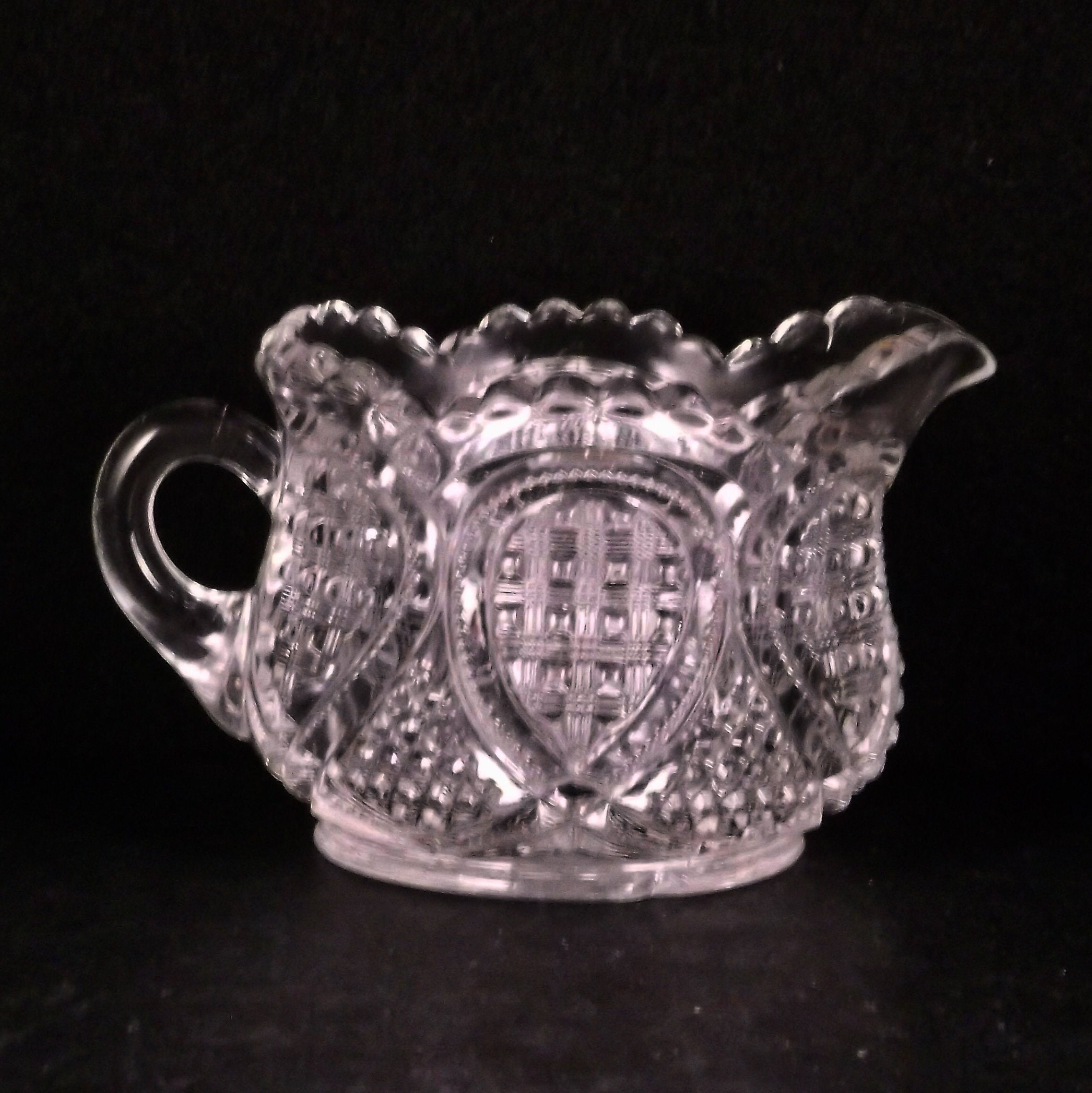 Early American Pressed Glass Individual Creamer A H Heisey & Etsy