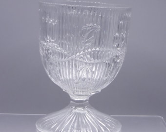 Early American Flint Glass Sugar Bowl: Cape Cod Bellflower Pattern (No Lid)