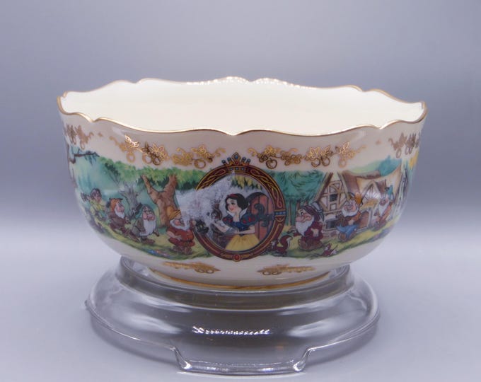 Porcelain (China) Bowl, Lenox China, Disneys Snow White, Anniversary Bowl, 1996, Limited Edition