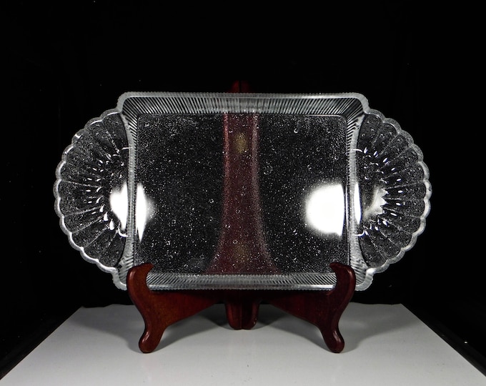 Early American Pressed Glass Water Tray, Unknown Maker, Snowdrop (AKA) AKA Ashland c 1884