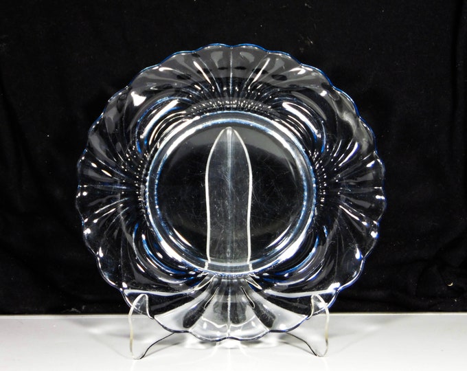 Elegant Era Glass Plate, Cambridge Glass Company, Caprice, Moonlight, 1936 - 1953