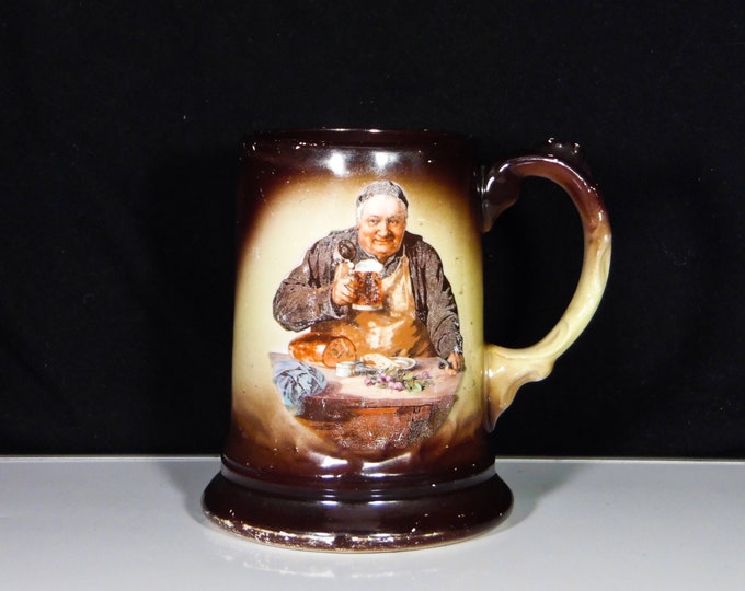 Pottery Tankard, J & E Mayer, Friar Eating Dinner, 1881 - 1886