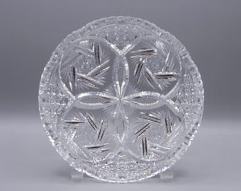 American Brilliant Period Cut Glass Nappy, Unknown Maker or Pattern 1900 - 1905