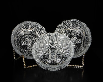 Early American Pressed Glass Berry Bowl, Individual; Imperial Glass Company, Imperial #438 (OMN) 1910