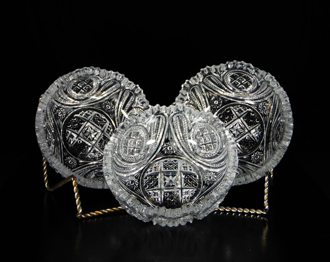 Early American Pressed Glass Berry Bowl, Individual; Imperial Glass Company, Imperial #438 (OMN) 1910