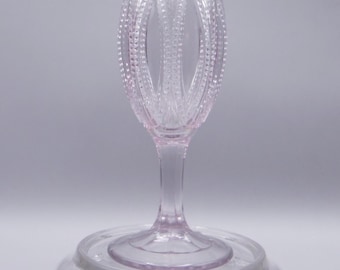 Early American Pressed Glass Tulip Vase: Border Ellipse, c 1901