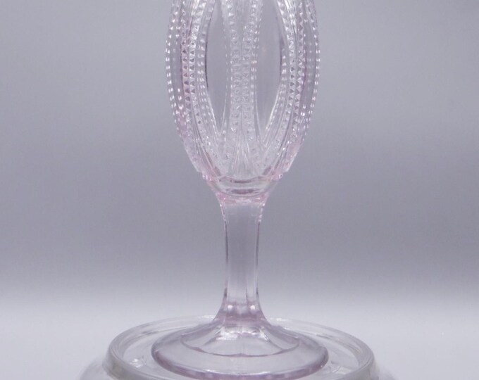 Early American Pressed Glass Vase, Tulip Form, National Glass Comp (McKee and Brothers Works) National #79 (OMN) aka Border Ellipse, c 1901