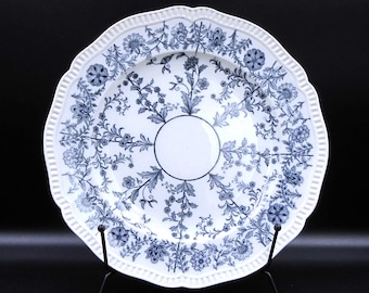 Pottery Dinner Plate, Copeland and Sons, Grey Delhi (fancy border)  1878