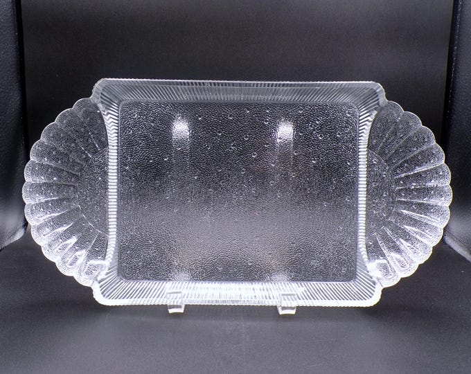Early American Pressed Glass Water Tray, Unknown Maker, Snowdrop (AKA) AKA Ashland c 1884