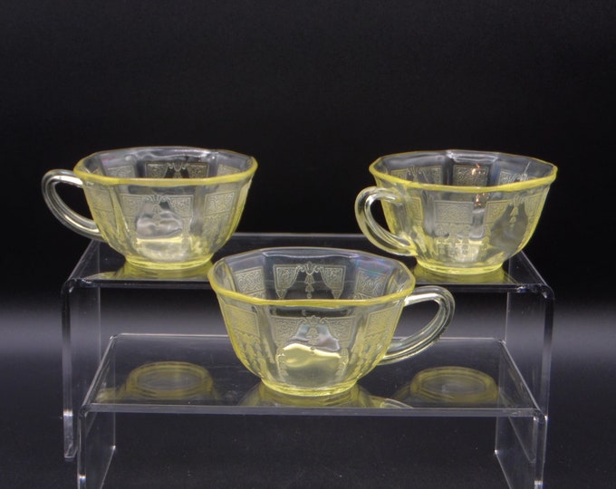 Depression Glass Cup Hocking Glass Company, Princess 1931 - 1935