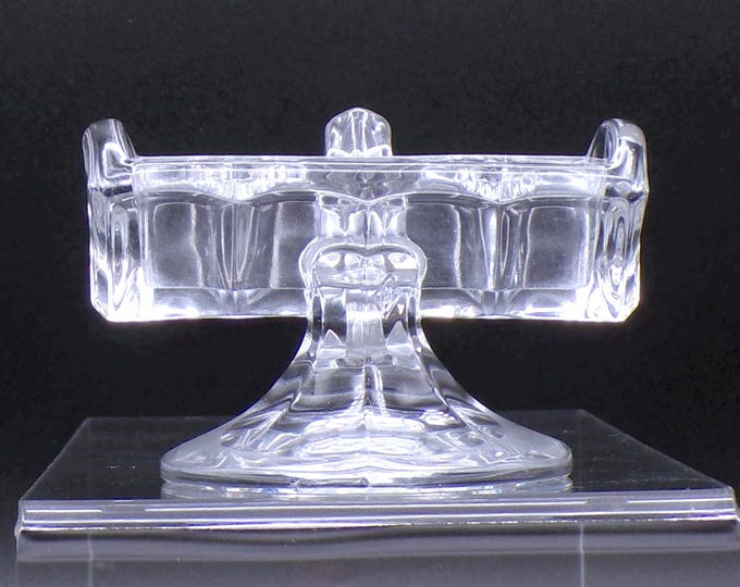 Heisey Narrow Flute Sugar Holder: Early American Pressed Glass, 1910