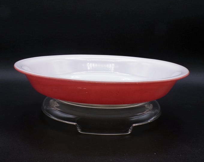 Vintage Kitchenware, Pie Plate, Pyrex, Flamingo #909 1952 - 1956
