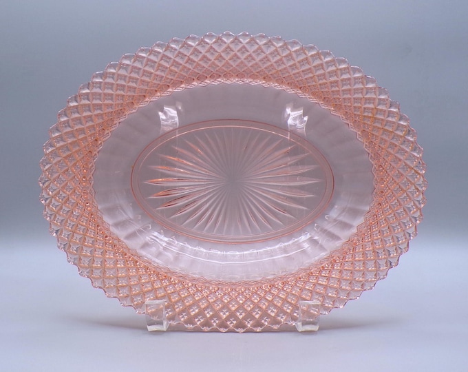 Depression Glass Oval Vegetable Bowl, Hocking Glass Company, Miss America, 1933 - 1937